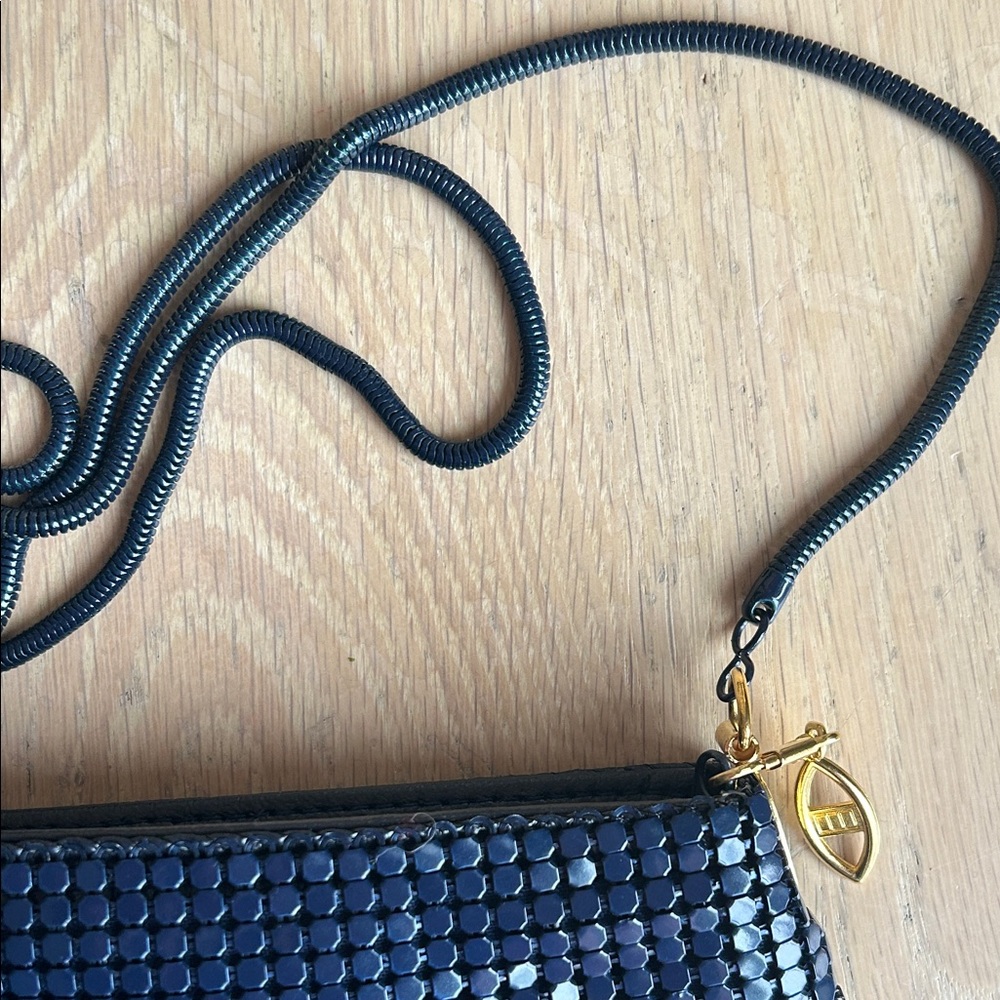 Navy Sequin Crossbody Evening Bag - Picture 2 of 5